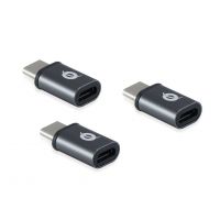 Conceptronic DONN05G adaptador para cabos USB 2.0 Type-C USB 2.0 Micro Preto