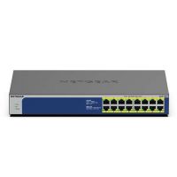 NETGEAR GS516PP Não-gerido Gigabit Ethernet (10/100/1000) Power over Ethernet (PoE) Azul, Cinzento