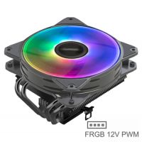 COOLER CPU 4PIPES FAN 120 PWM FIXED RGB 130x123x86mm BLACK AMD/INTEL/UNIVERSAL NTECH