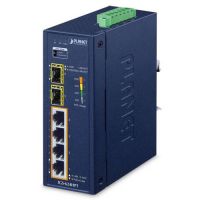 PLANET IGS-624HPT switch de rede Não-gerido Gigabit Ethernet (10/100/1000) Power over Ethernet (PoE) Azul