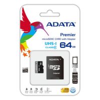 MICRO SDHC 64GB U1 CLASS 10 ADATA C/ ADAPTADOR SD