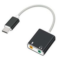 PLACA DE SOM 7.1 USB C COM CABO DE LIGACAO 2X3.5MM (MIC+AUD)