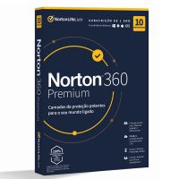 Norton 360 Premium Cloud 75GB 1 Utilizador 10 Dispositivos 1 Ano Caixa Fisica 