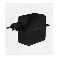 Approx AC ADAPTER 65W V2 TYPE C adaptador de energia Tipo C (Europlug) Tipo C Preto