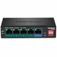 Trendnet TPE-LG50 switch de rede Não-gerido Gigabit Ethernet (10/100/1000) Power over Ethernet (PoE) Preto