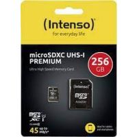 SD MicroSD Card 256GB Intenso SDXC UHS-I Class10