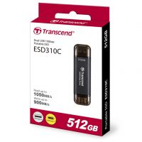 SSD Externo USB Type C & Type A TRANSCEND 512GB Portable